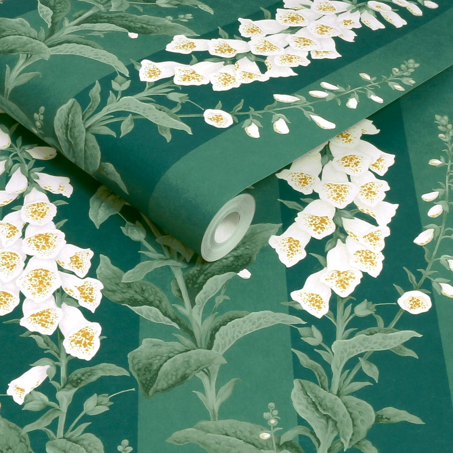 130311 - Foxglove Stripe Wallpaper - Teal - Graham & Brown