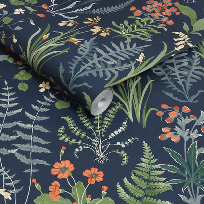 130315 - Oshibana Wallpaper - Blue - Graham & Brown