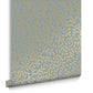 130368 - Gilded Leaf Wallpaper - Sky Blue & Pale Gold - Graham & Brown
