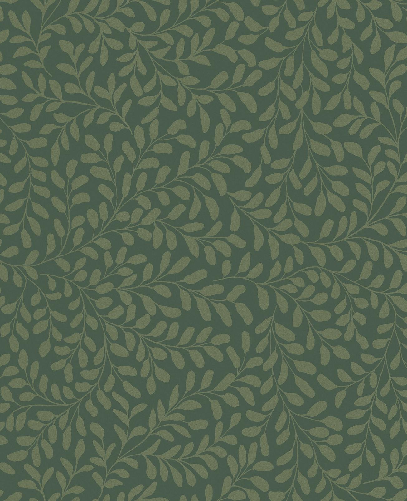 130370 - Gilded Leaf Wallpaper - Olive - Graham & Brown