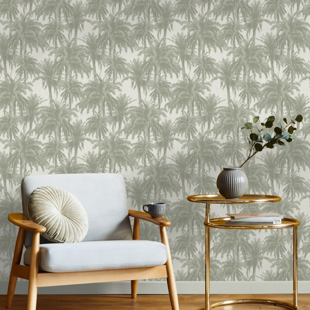 13054 - Treetops Eden Wallpaper - Sage - Ted Baker