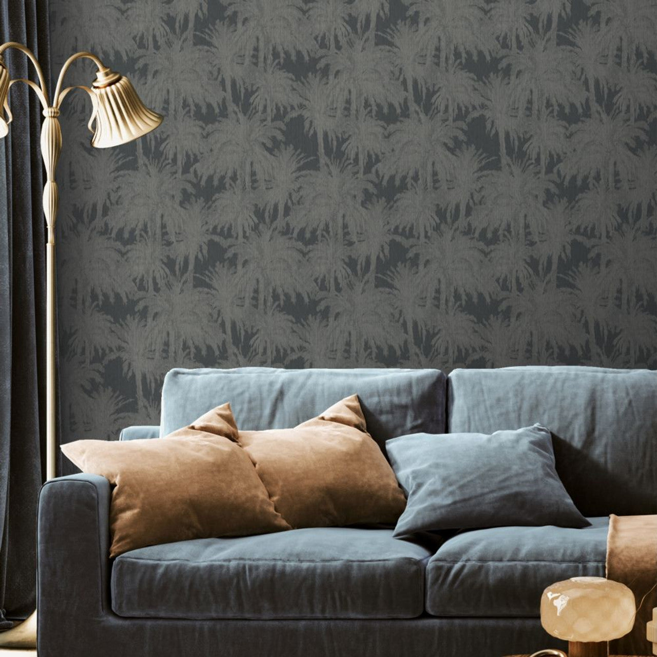13056 - Treetops Eden Wallpaper - Ink - Ted Baker