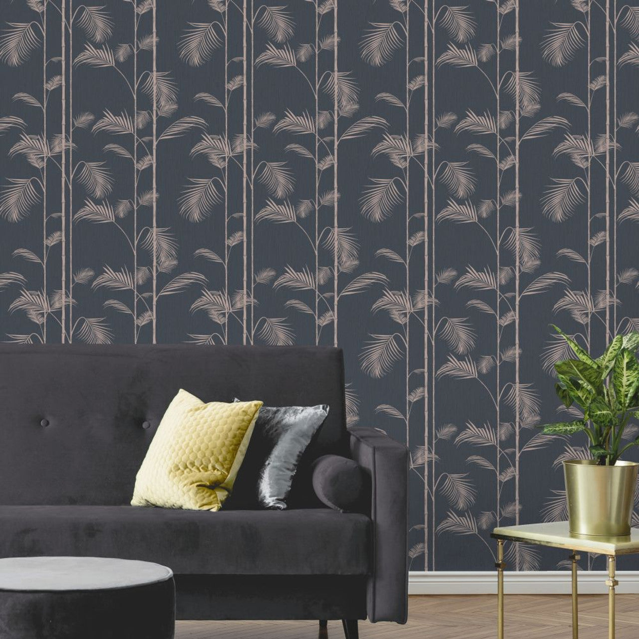 13067 - Carmel Eden Wallpaper - Ink - Ted Baker