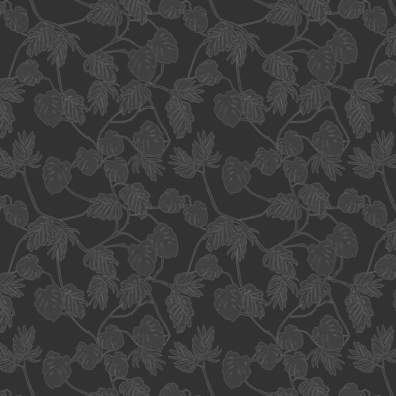 13075 - Leafit Eden Wallpaper - Black - Ted Baker