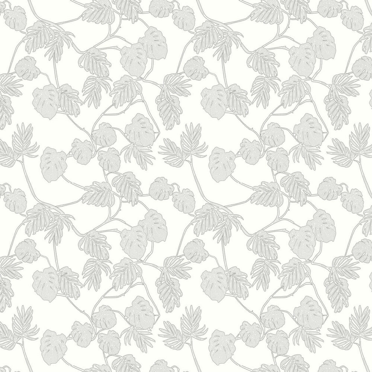 13076 - Leafit Eden Wallpaper - White - Ted Baker