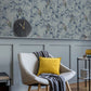 13086 - Macaw Eden Wallpaper - Slate Blue - Ted Baker