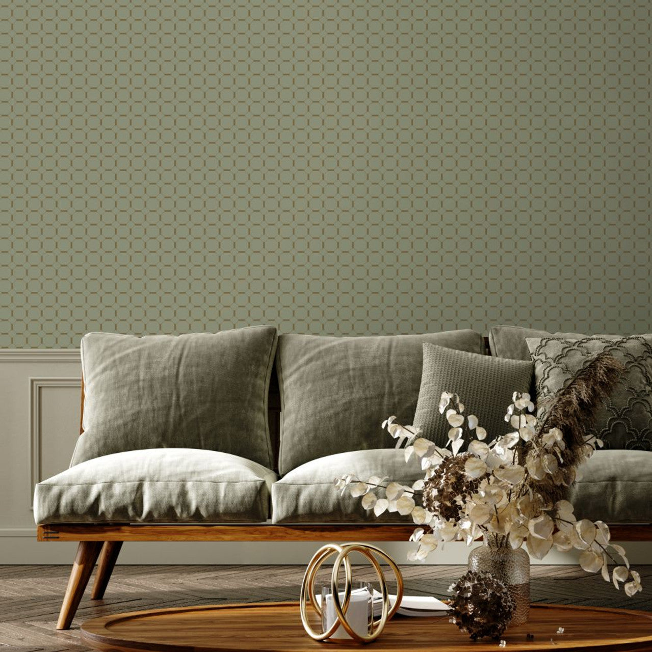 13100 - Chesnut Eden Wallpaper - Sage - Ted Baker
