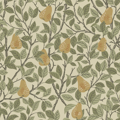 13102 - Pirum Wallpaper - Green / Beige - Midbec