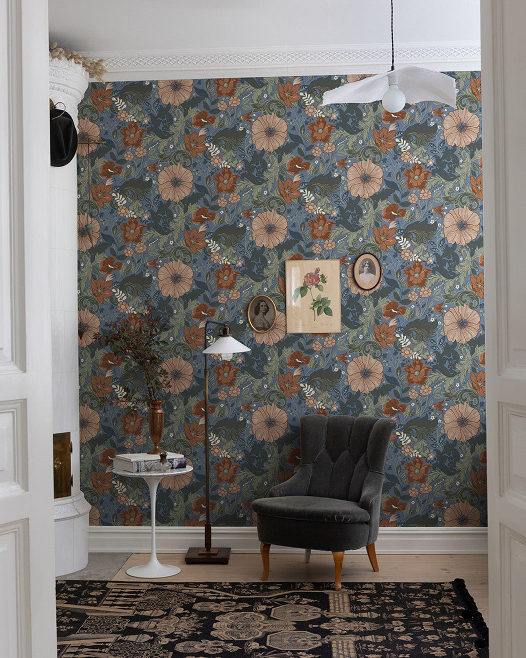 13108 - Victoria Wallpaper - Blue - Midbec