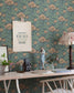 13117 - Esther Wallpaper - Blue - Midbec