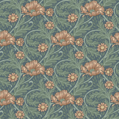 13117 - Esther Wallpaper - Blue - Midbec