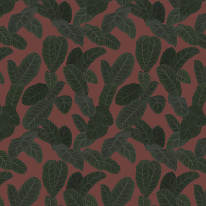 13125 - Piner Eden Wallpaper - Maroon - Ted Baker