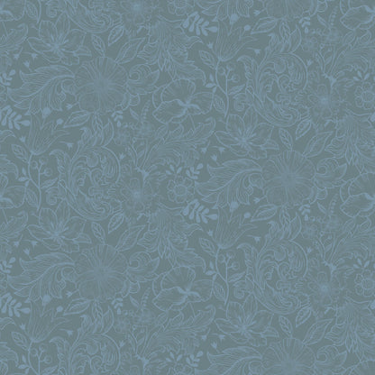 13128 - Wilma Wallpaper - Blue/Gray - Midbec