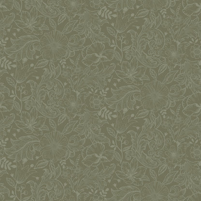 13129 - Wilma Wallpaper - Green - Midbec