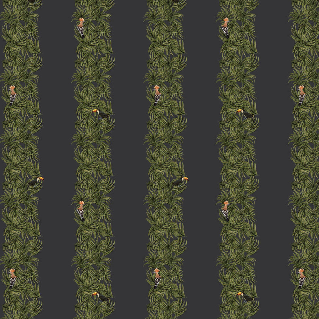 13138 - Compala Eden Wallpaper - Charcoal - Ted Baker