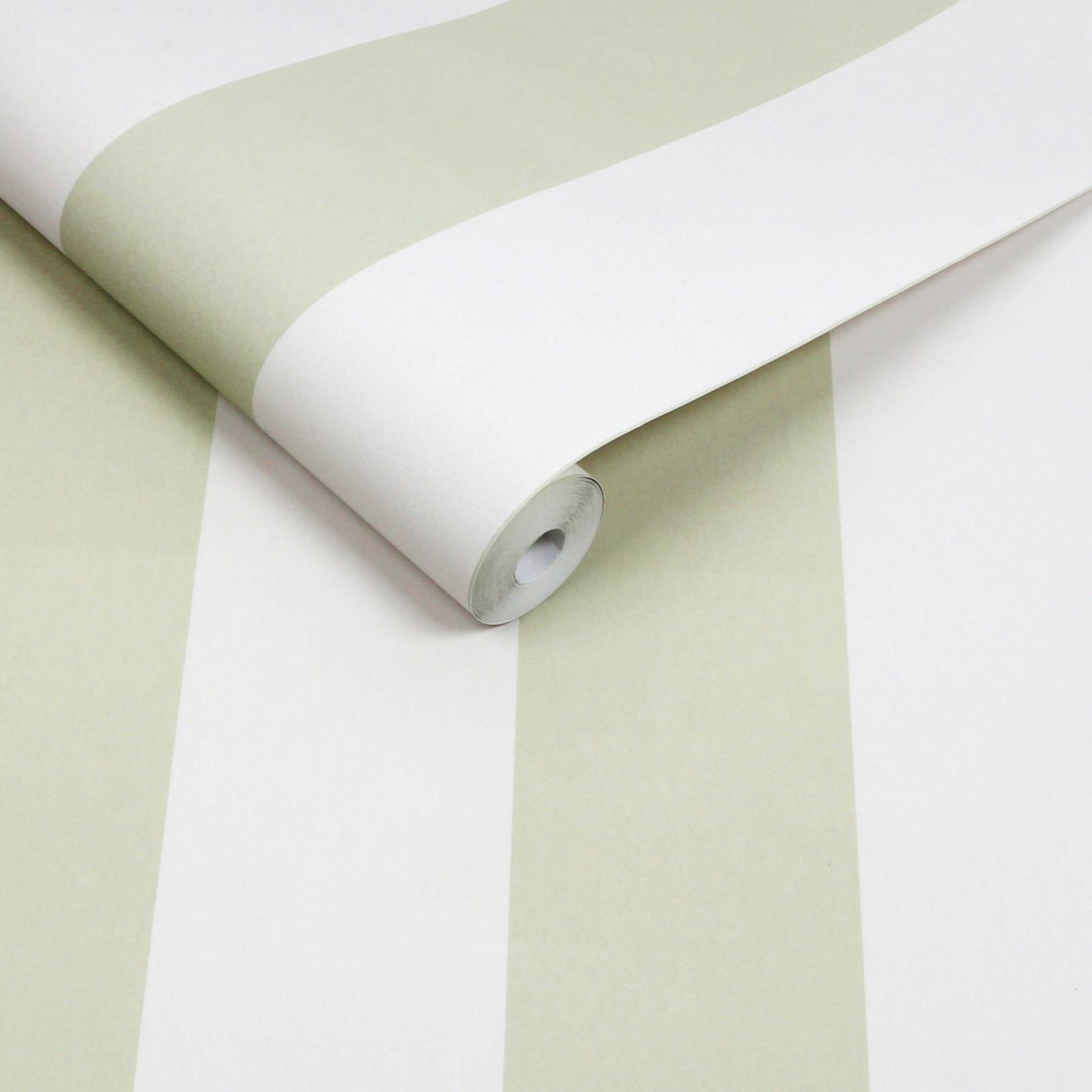 131442 - Quartet Stripe Wallpaper - Sage - Graham & Brown