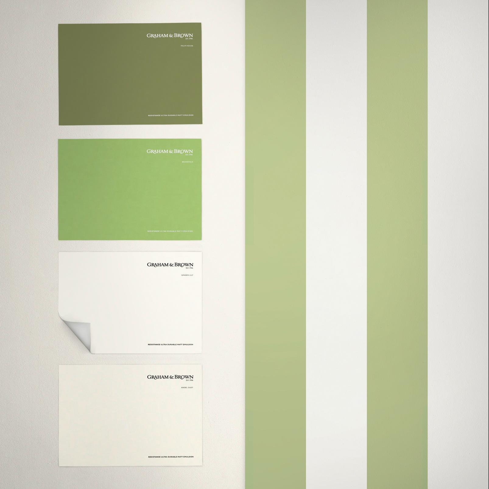 131443 - Quartet Stripe Wallpaper - Green - Graham & Brown