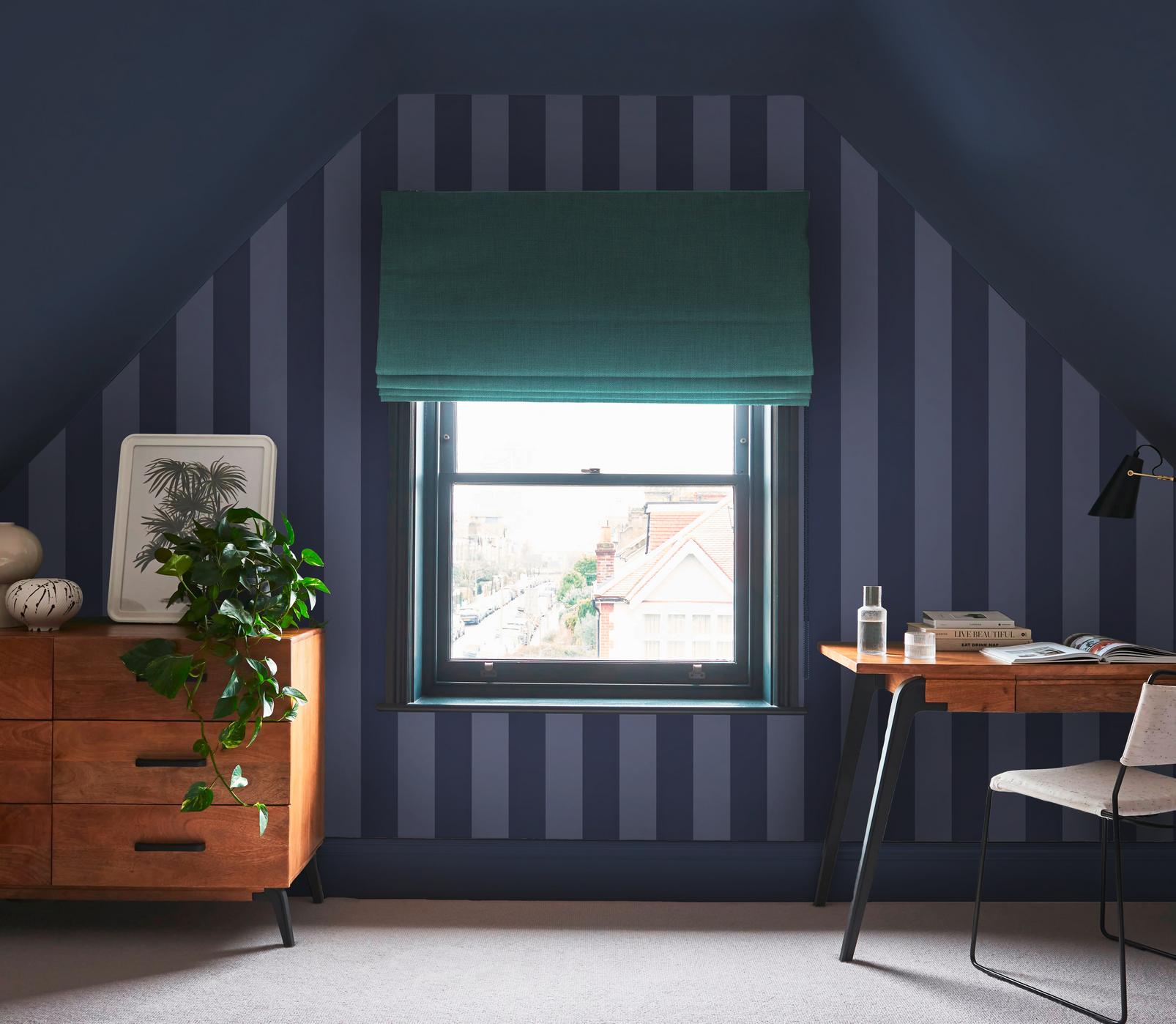 131445 - Quartet Stripe Wallpaper - Midnight - Graham & Brown