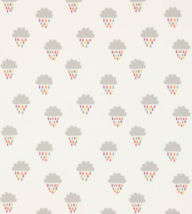 April Showers Fabric - Poppy / Tangerine / Sunsh