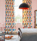 Liora Room Fabric - Watermelon / Tangerine / Lake