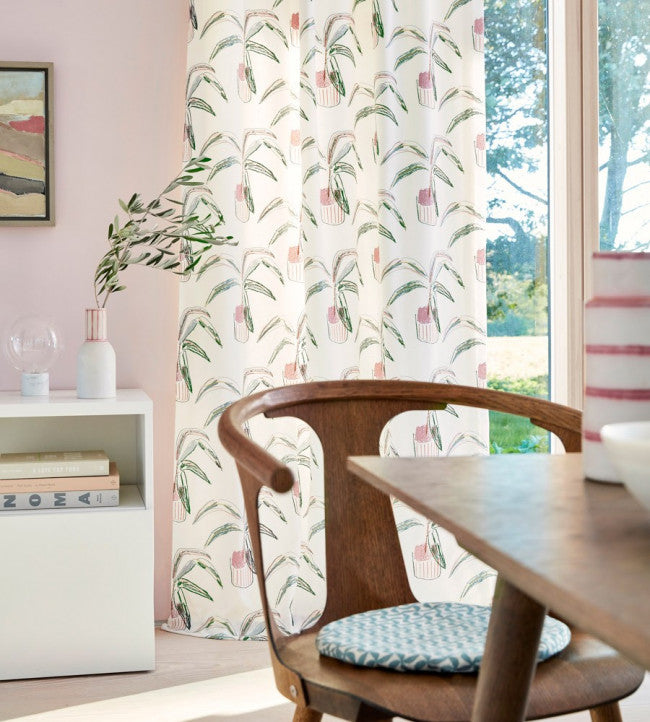 Crassula Room Fabric - Blush / Brick / Mist