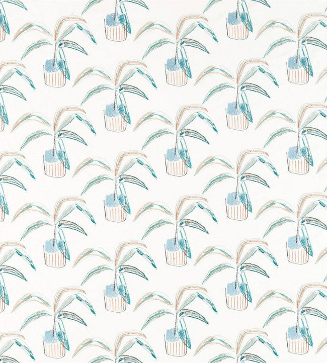 Crassula Fabric - Marine / Tangerine / Mint