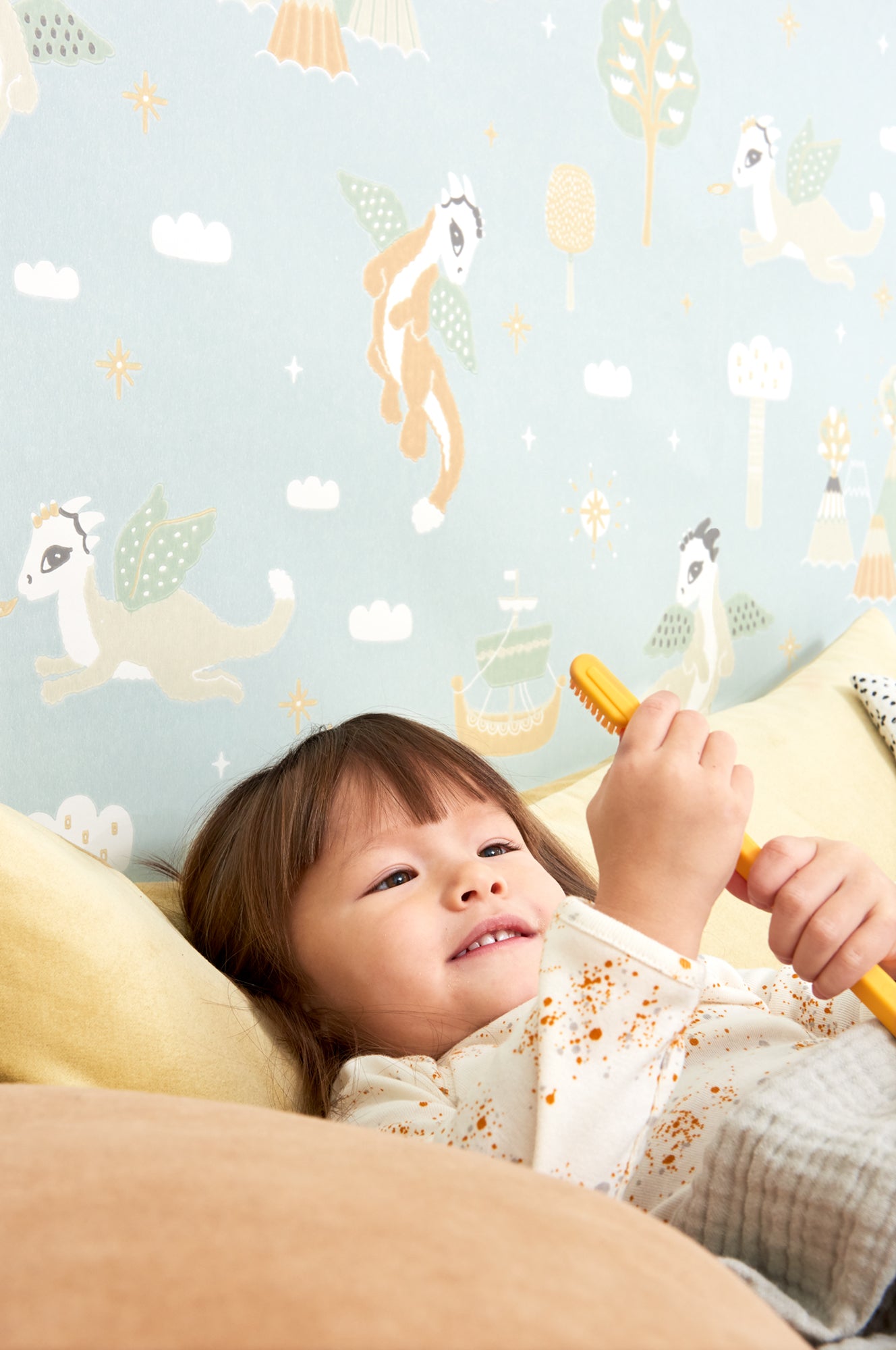 Magical Adventure Dusty Blue Wallpaper - Majvillan