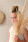 Drop Curtain Greige Golden Brown Wallpaper - Majvillan