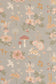 Old Garden Gentle Blue Wallpaper - Majvillan