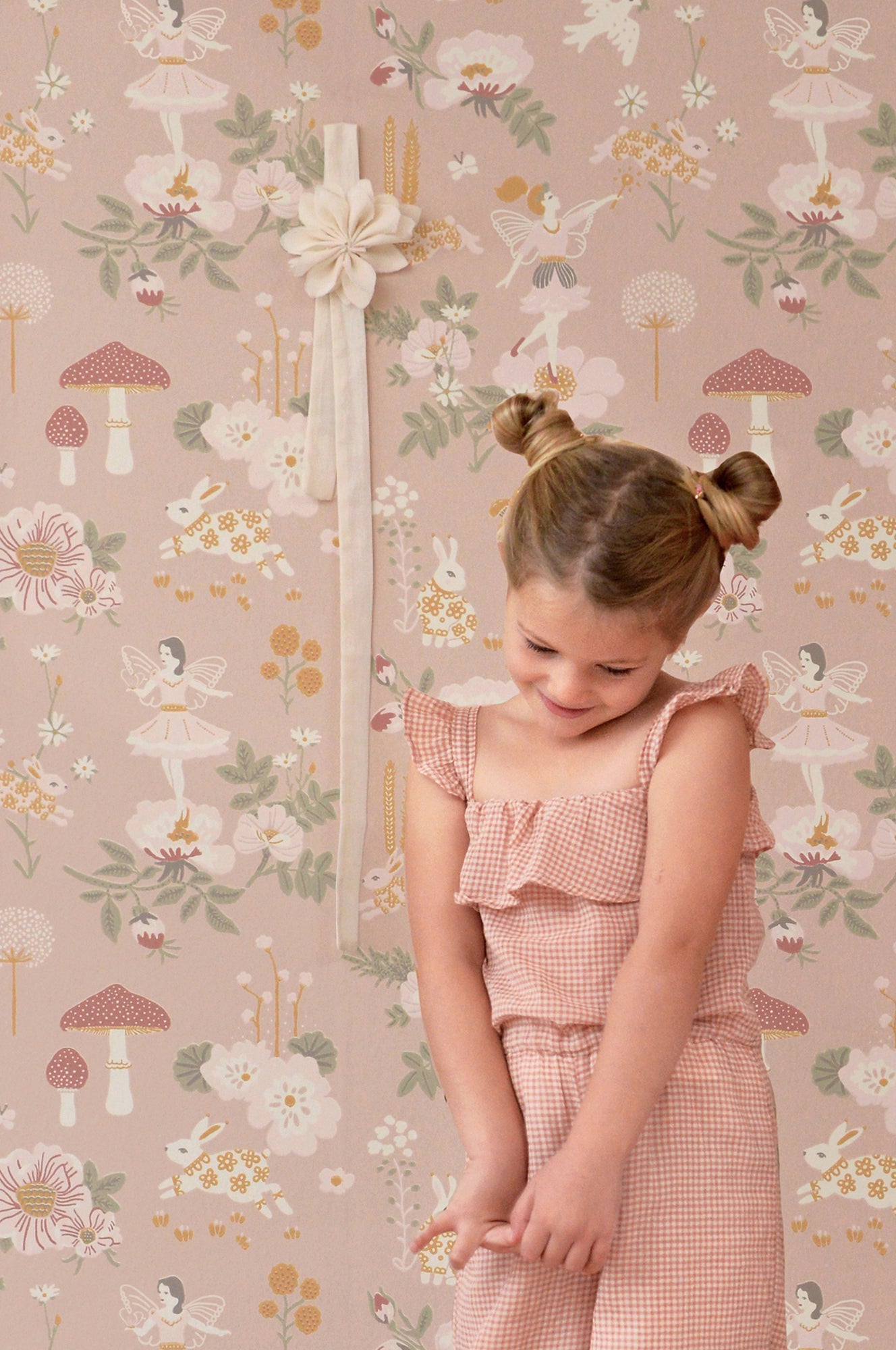 Old Garden Dusty Rose Wallpaper - Majvillan