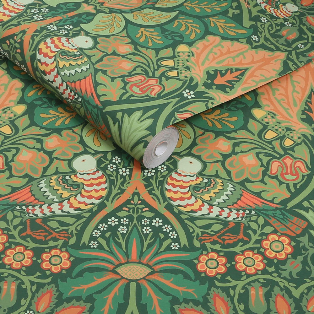 140480 - Dove & Rose Wallpaper - Woodland - William Morris