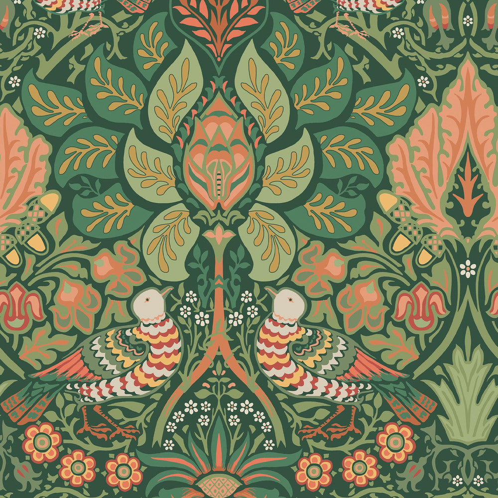 140480 - Dove & Rose Wallpaper - Woodland - William Morris