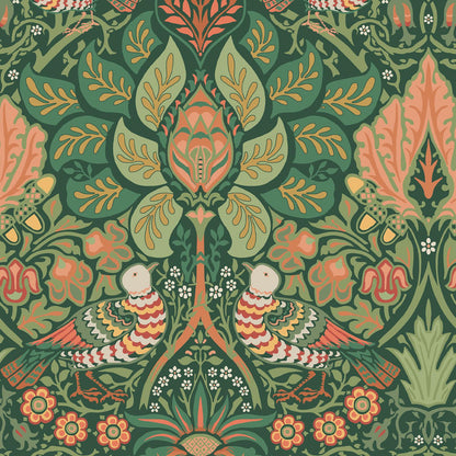 140480 - Dove & Rose Wallpaper - Woodland - William Morris