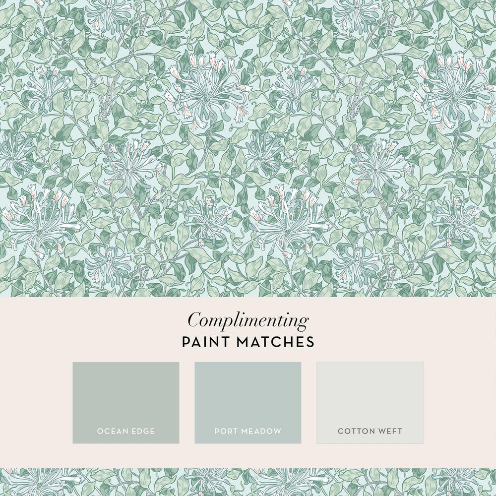 140485 - Honeysuckle Wallpaper - Breeze - William Morris
