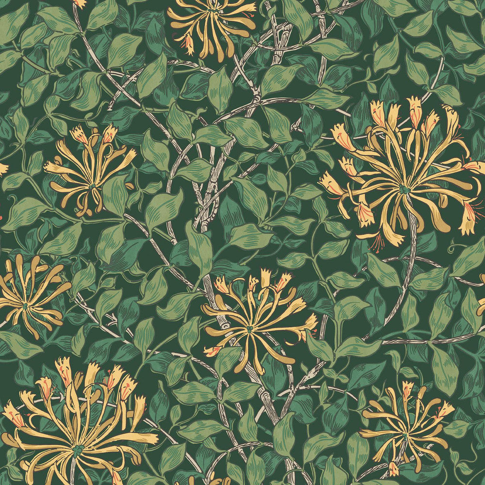 140487 - Honeysuckle Wallpaper - Verde - William Morris