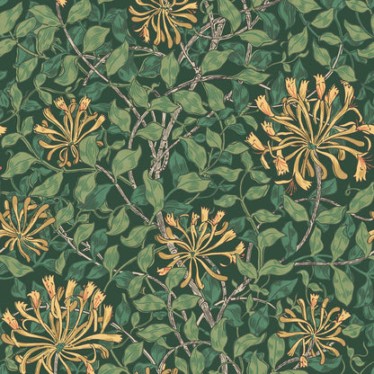 140487 - Honeysuckle Wallpaper - Verde - William Morris