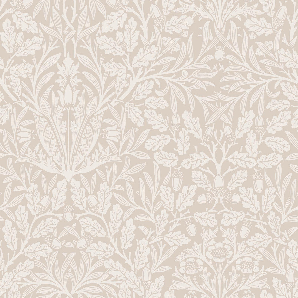 140491 - Acorn Wallpaper - Hessian - William Morris