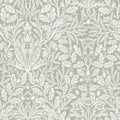 140492 - Acorn Wallpaper - Sage - William Morris