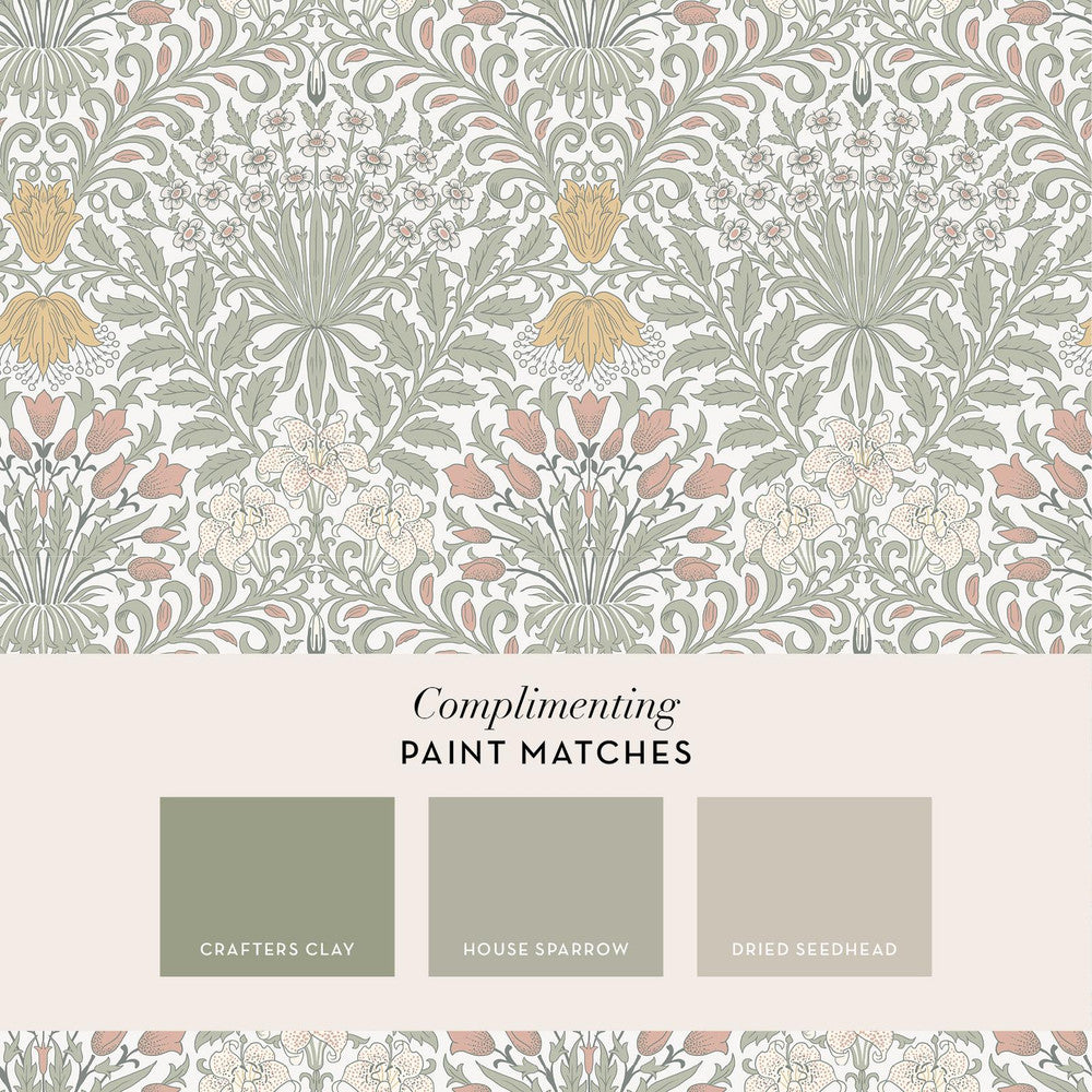 140497 - Garden Wallpaper - Soft Sage - William Morris