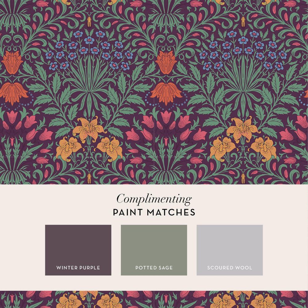 140498 - Garden Wallpaper - Dewberry - William Morris