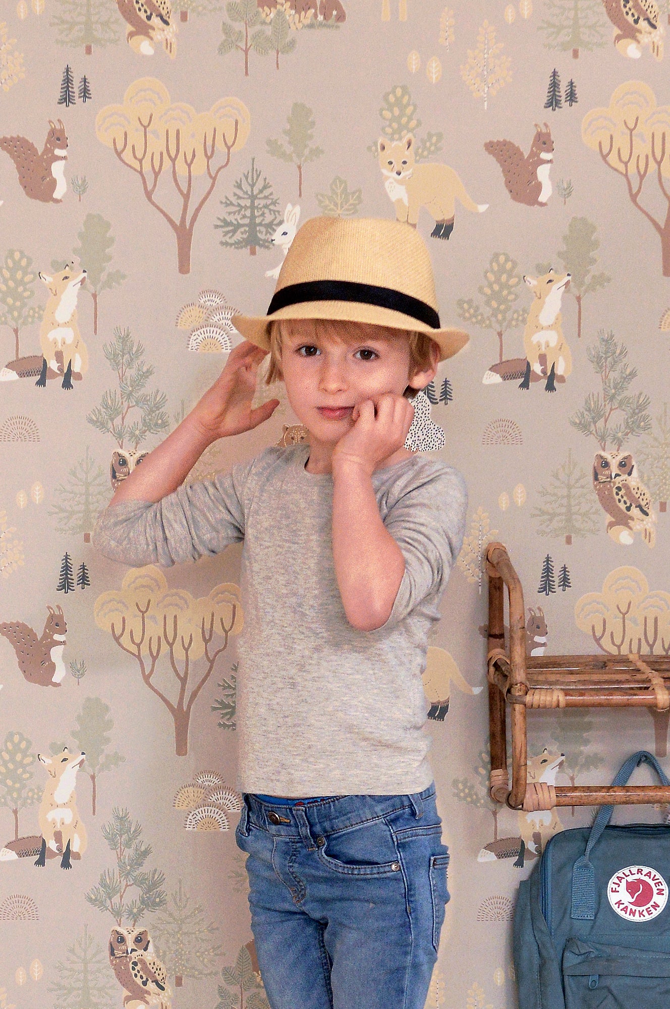 Deep Forest Soft Beige Wallpaper - Majvillan