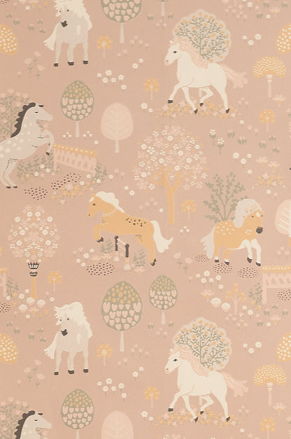 My Sweet Pony Dreamy Pink Wallpaper - Majvillan