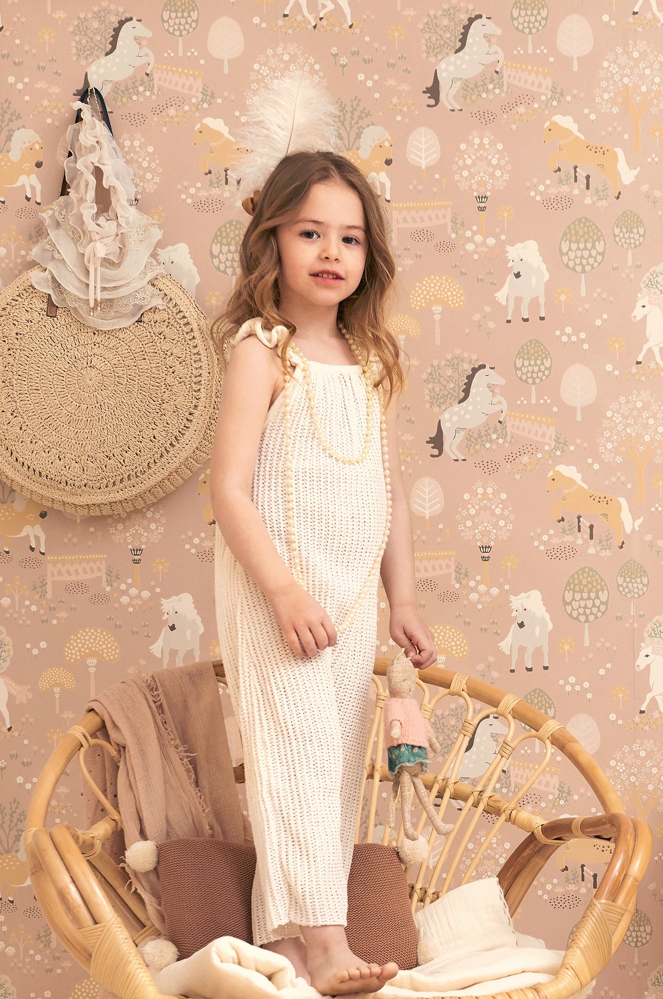 My Sweet Pony Dreamy Pink Wallpaper - Majvillan