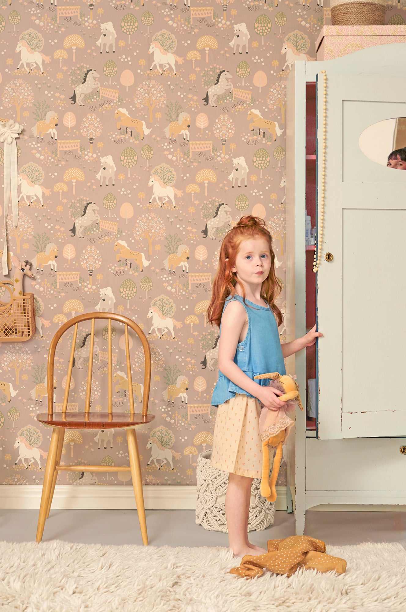 My Sweet Pony Old Lilac Wallpaper - Majvillan