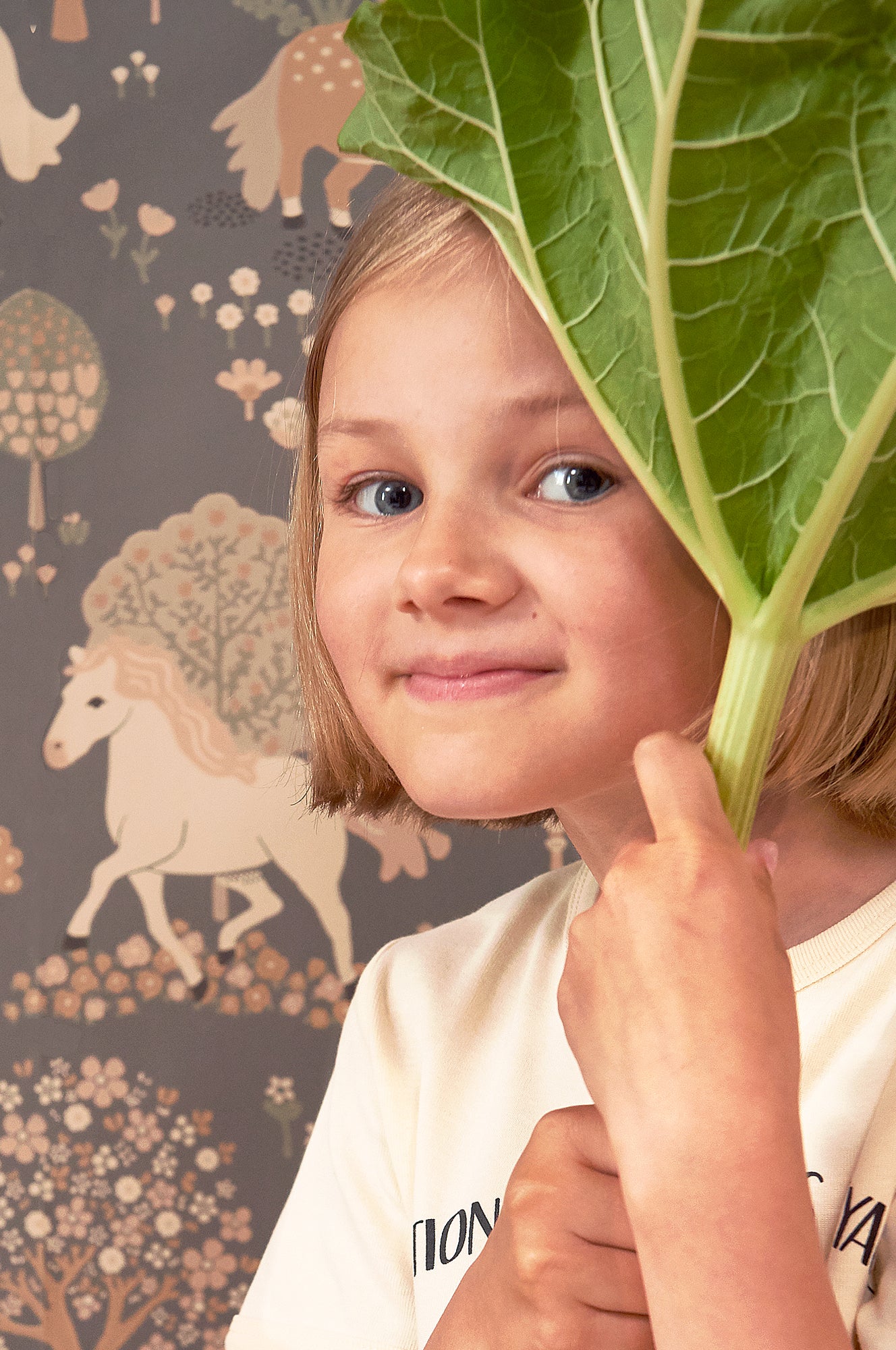 My Sweet Pony Stone Grey Wallpaper - Majvillan