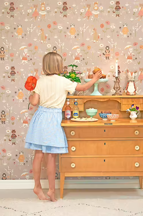 Catwalk Dusty Lovely Lilac Wallpaper - Majvillan