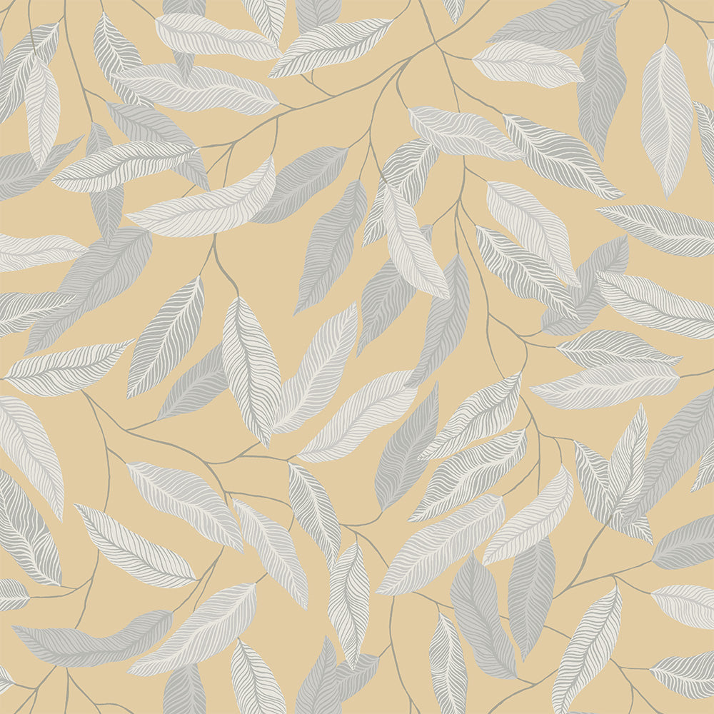 15903 - Florian Wallpaper - Yellow - Midbec