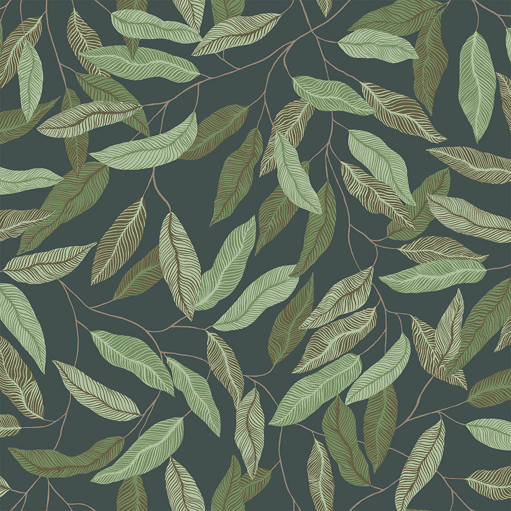 15905 - Florian Wallpaper - Dark Gray - Midbec