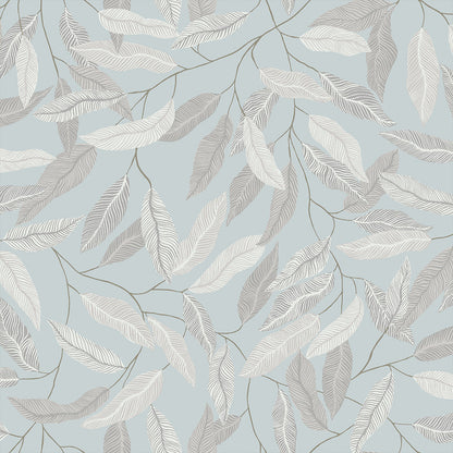15906 - Florian Wallpaper - Light Blue - Midbec