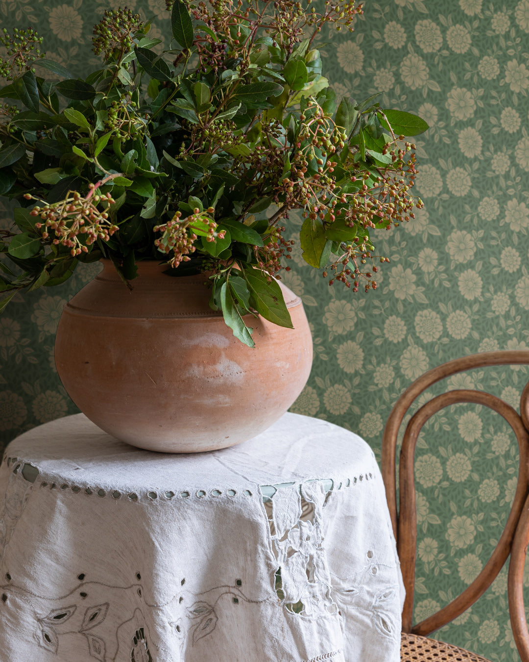 15911 - Lizette Wallpaper - Forest Green - Midbec